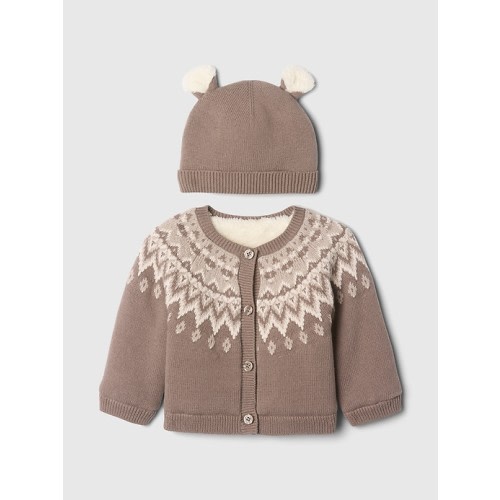 Baby Fair Isle Cozy Cardigan Sweater Set | Gap