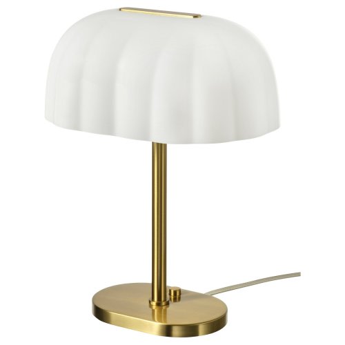 AKTERSPRING Table lamp - opal glass/brass plated 15 "