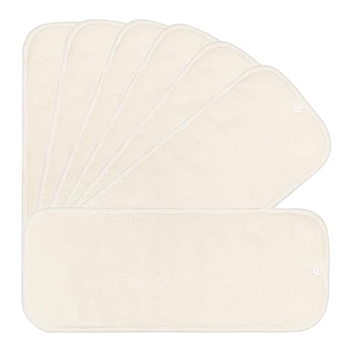 7 Pack Inserts with Snap - Reusable and Absorbent - Perfect for Any Diaper - Nora's Nursery