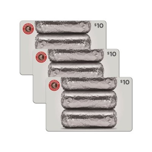 Chipotle Stacked Burritos (3X10) MP eGift Card