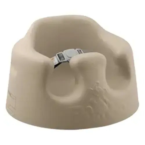 Bumbo Baby Infant Soft Foam Comfortable Support Wide Floor Seat with 3 Point Adjustable Harness for Ages 3 to 12 Months, Taupe
