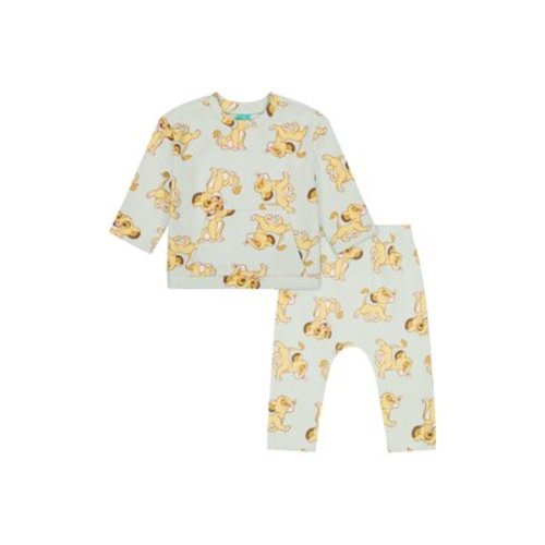 Lion King Baby Boy 2 Piece Rib Pant Set, Sizes 0/3 Months-24 Months