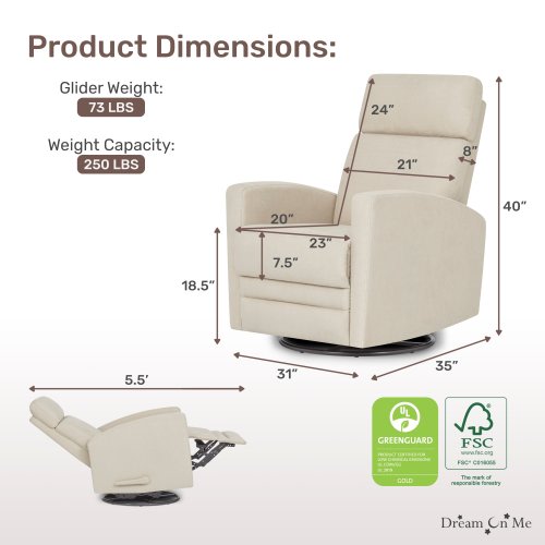 Dream On me Chatham Basic Nursery Rocking Glider