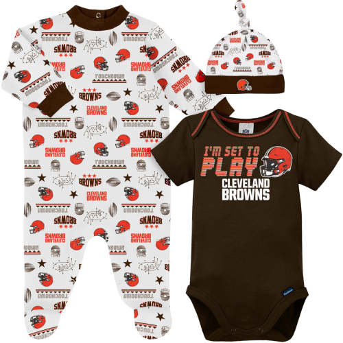 3-Piece Baby Boys Cleveland Browns Bodysuit, Sleep 'N Play, and Cap Se – Gerber Childrenswear