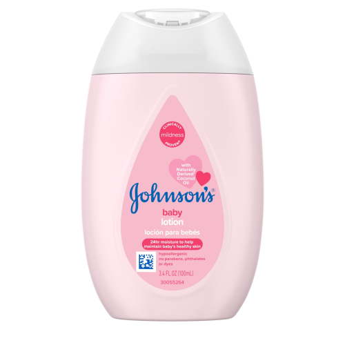 Johnson's Moisturizing Pink Baby Lotion with Coconut Oil, Travel Size, 3.4 fl. oz