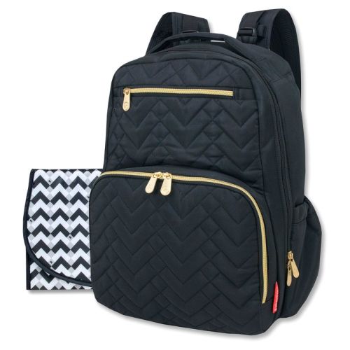 Fisher-Price Morgan Quilted Diaper Backpack, Color: Black