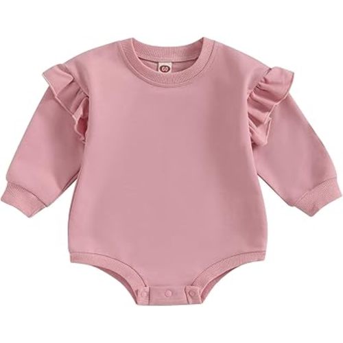 Engofs Newborn Baby Girl Boy Sweatshirt Romper Long Sleeve 0 3 6 12 18 Months Fall Winter Clothes