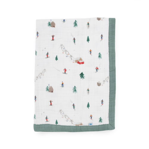 Cotton Muslin Baby Quilt - Powder Party