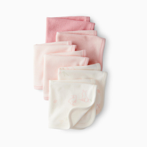 Carter's 6-Pack Organic Cotton Washcloths - Bunny Pink