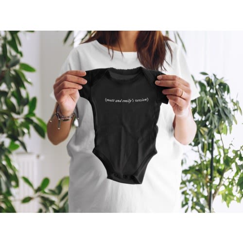 Mommy and Daddy Version Bodysuit, Personalized Version Bodysuit, Pregnancy Announcement Taylor Fan Bodysuit, Baby Reveal, Taylor Themed Gift