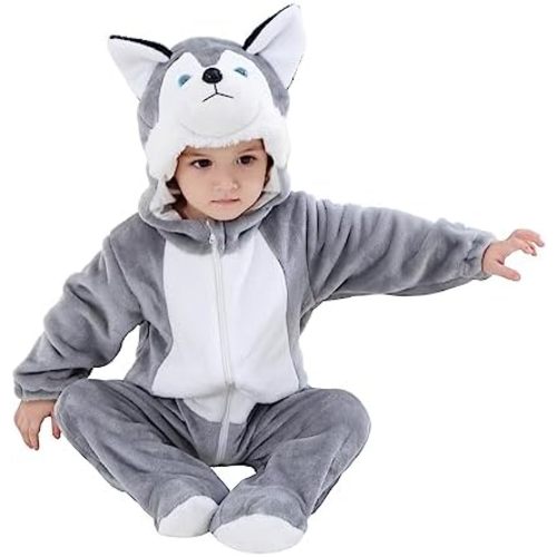 TONWHAR Unisex-Baby Animal Costume Kids' & Toddlers' Winter Hooded Romper Dress Up Jumpsuit