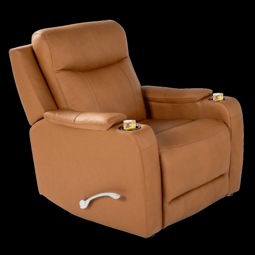 Olso Leather Tan Swivel Glider Recliner