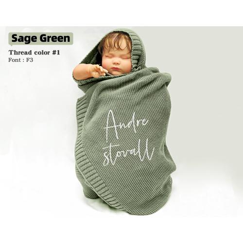 Personalized Baby Blanket | Soft Cotton Knit | Custom Baby Name Blanket | Baby Shower Gift | Newborn Blanket | Keepsake Gift for Baby