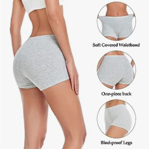wirarpa Women's Boyshorts Panties Cotton Boxer Briefs for Ladies Underwear Shorts with Cotton Crotch 4 Pack