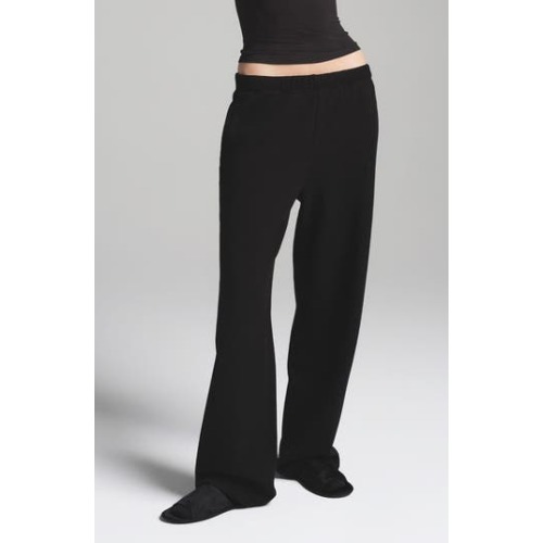 Cotton Fleece Blend Classic Straight Leg Pants, Medium