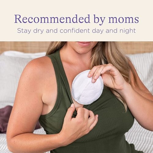 Lansinoh Stay Dry Disposable Nursing Pads, Soft and Super Absorbent Breast Pads, Breastfeeding Essentials for Moms, 100 Count - 100 Count (Pack of 1)