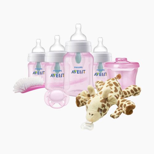 Philips Avent Anti-colic Baby Bottle with AirFree Vent Newborn Gift Set - Pink