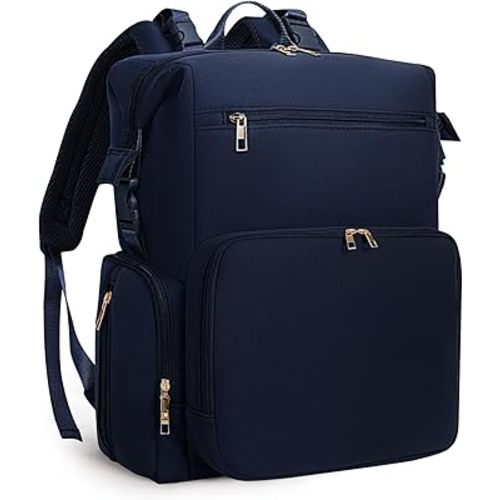 CEI-CEI Neoprene Diaper Bag Backpack with Changing Pad, Large Newborn Baby Maternity Bags Travel Tote with Insulated Pockets, Dark Blue, One Size, Classic