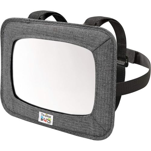 GoldBug Soft Sided Rear & Forward Facing Safety Mirror for Baby & Toddler - Shatter Resistant - Jumbo Baby Car Mirror