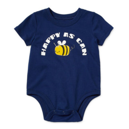 Okie Dokie Baby Boys Crew Neck Short Sleeve Bodysuit