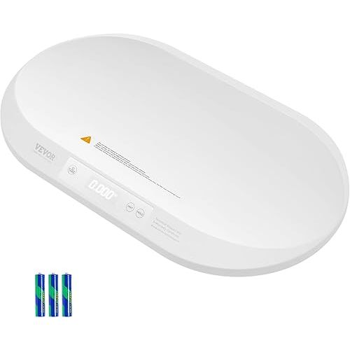 VEVOR Baby Scale, Digital Infant Scale with Measuring Tape, Multi-Function Toddler Scale for Weight and Height Track - with Hold & Tare Function, 5 Units for Babies, Toddlers, Pets, 88LBS Capacity