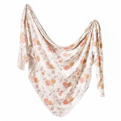 Copper Pearl Bloom Knit Swaddle Blanket - Autumn