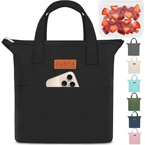 Lunch Box for Women, Lunch Bag for Women Men Adult Simple Lunchbox Reusable Lunchbag Insulated Lunch Boxes Large Capacity Cute Lunch Tote Bag, with Food Storage Bags for Work, Office or Picnic