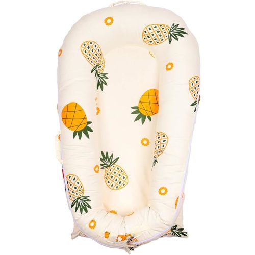 DockATot Deluxe Lounger Cover - 100% Cotton, Hypoallergenic Replacement - Pineapples