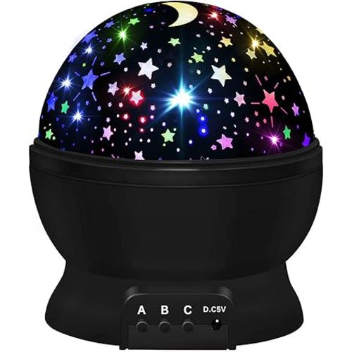 HONGID Night Light for Kids,Kids Night Lights,Star Night Light Projector,Star Projector 360 Degree Rotation - 4 LED Bulbs 16 Light Color Changing with USB Cable,Lamp Ceiling Lights for Kids Bedroom