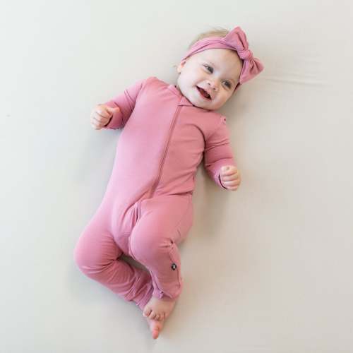 Zippered Romper in Apple Blossom