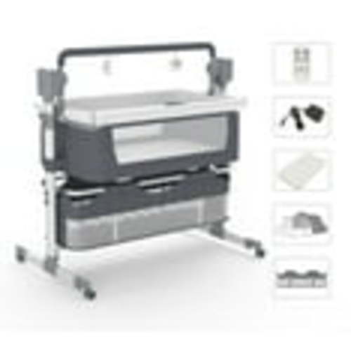 Baby Bassinet, Newborn Bedside Sleeper, Rocking Crib, Folding Portable SteAnny Infant Cradle
