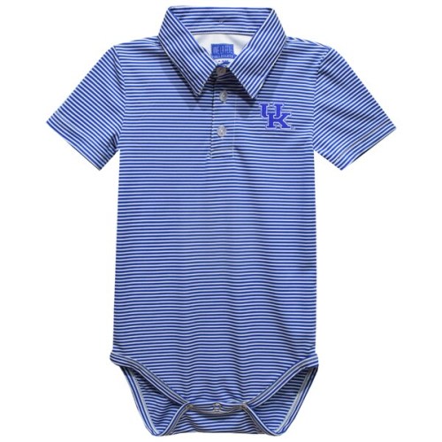 Infant Vive La Fete  Blue Kentucky Wildcats Polo Pencil Stripe Bodysuit