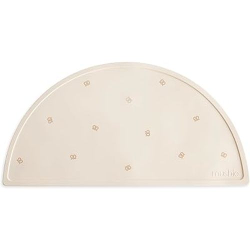 mushie Silicone Placemat for Kids | BPA-Free Non-Slip Design (Pretzel)