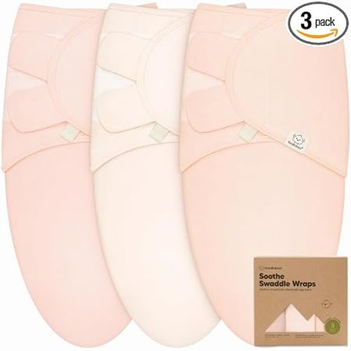 KeaBabies 3-Pack Organic Baby Swaddles for Newborns, Infant (Angelic, 0-3M) | Baby Girls, Boys, Soft Organic Cotton, Newborn Swaddle Sleep Sack, Nursery Swaddling Blankets