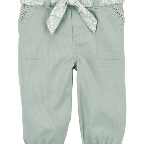 Green Baby Belted Eyelet Joggers | Carter’s Oshkosh Canada