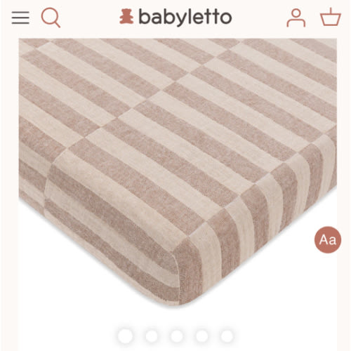 Mini Crib Sheet in GOTS Certified Organic Muslin Cotton