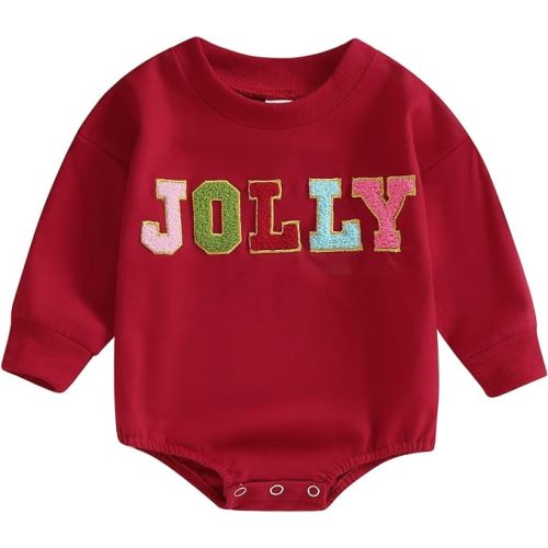 Baby Girl Boy Christmas Outfit My First Christmas Sweater Sweatshirt Shirt Bubble Romper Onesie Santa Clothes