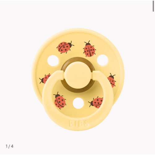STUDIO Colour Pacifier Ladybug Friends - Pale Butter