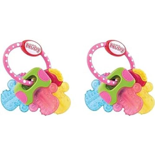 Nuby Ice Gel Teether Keys, 1 Count (Pack of 2)
