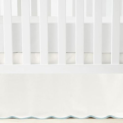 Scalloped Edge Baby Crib Skirt