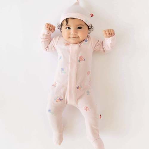 forget me not organic cotton magnetic parent favorite footie + hat set – Magnetic Me