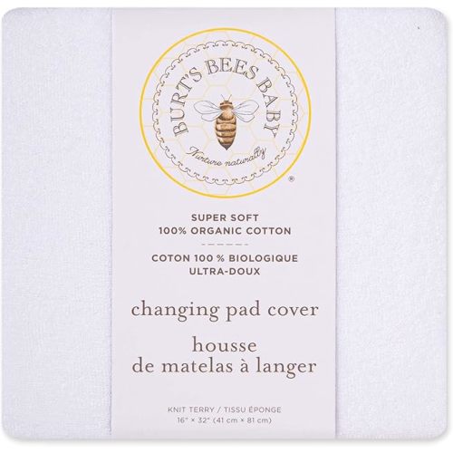 Burt's Bees Baby Unisex Baby Gift Set - Changing Pad Cover, 100% Organic Cotton Essentials Bundle