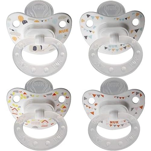 NUK Orthodontic Pacifier Value Pack (18+ Month (Pack of 4), Trendline)