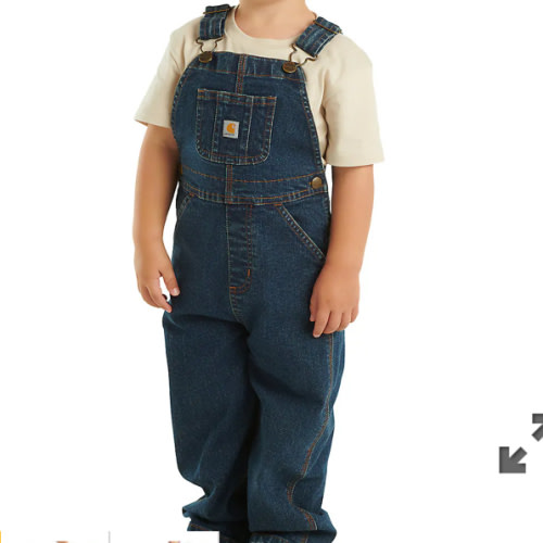 Kids' Washed Denim Bib Overall (Baby/Toddler) | Baby Boy (0-24M) | Carhartt