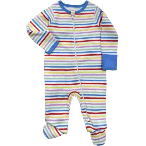 Wonder Nation Baby Gender Neutral Zip Front Footed Sleep N Play Pajamas, Sizes Preemie-6/9 Months