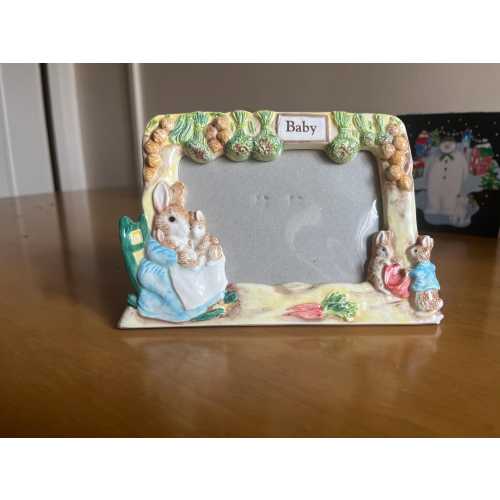 Beatrix Potter Porcelain Baby Vintage Photo Frame. Home Decoration. Collectible Souvenir. Gift Unisex
