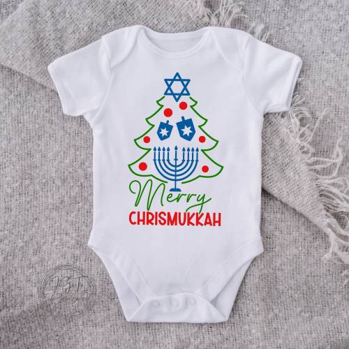 Merry Chrismakkuh Baby Onesie® Bodysuit -  Hanukkah