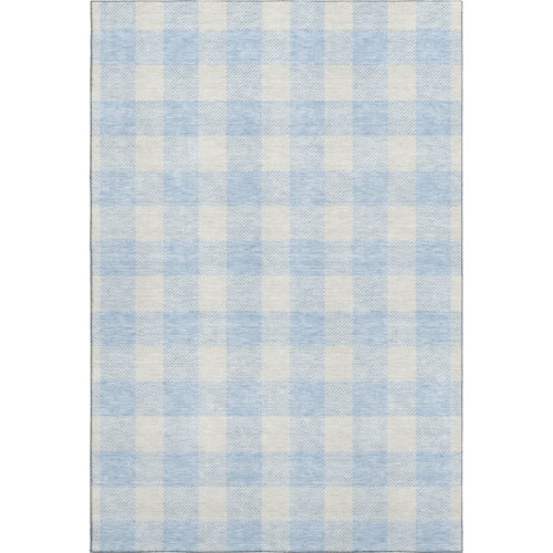 Bungalow Rose Premium Machine Washable Prisco Sky Rug | Wayfair