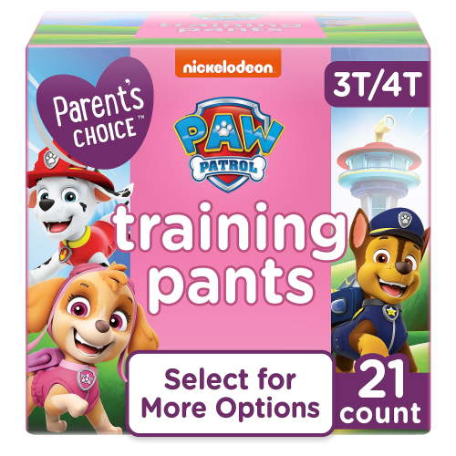 Parent's Choice Paw Patrol Training Pants for Girls, 3T/4T, 21 Count (Select for More Options)