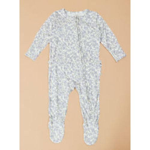 Laiken Floral Ruffle Footie in Purple | Tullabee